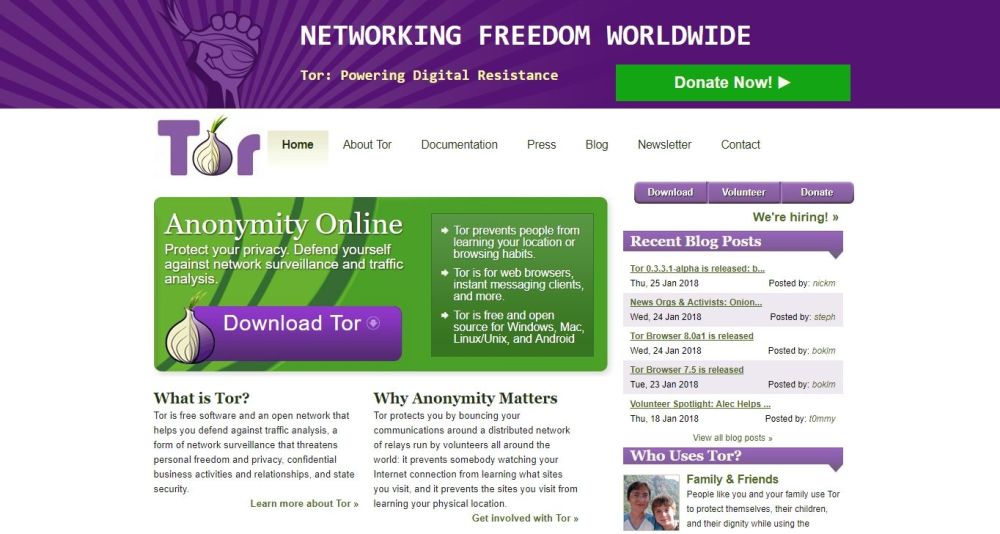 Interesujące witryny sieci Web 4 - przeglądarka Tor