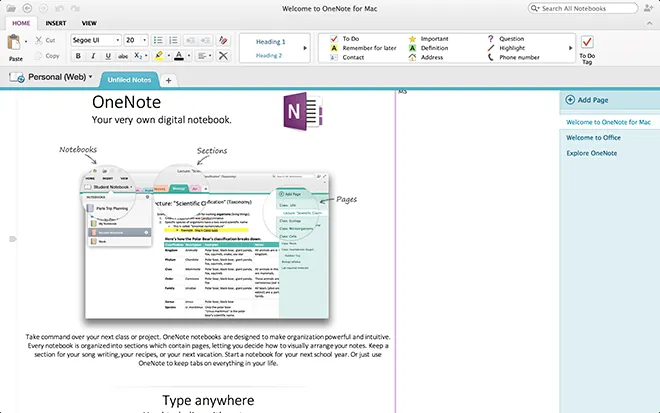 Pierwsze uruchomienie programu OneNote