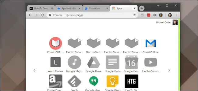 Strona aplikacji Chrome. Nowe rozszerzenie znajduje się na dole.