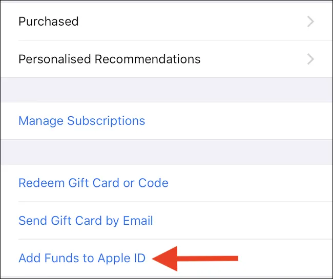 stuknij Dodaj środki do Apple ID