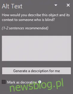 GIF automatycznie opisuje obiekt