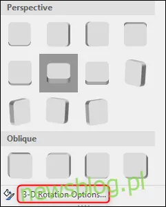 Opcje obrotu 3D