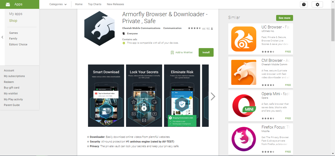 Armorfly w Play Store