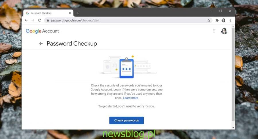 Jak kontrolować hasła za pomocą narzędzia Google Password Checkup