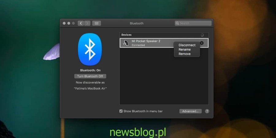 Jak zmienić nazwę urządzenia Bluetooth w systemie macOS