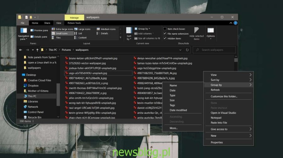 Jak dodać opcje grupowania i sortowania w Eksploratorze plików w systemie Windows 10