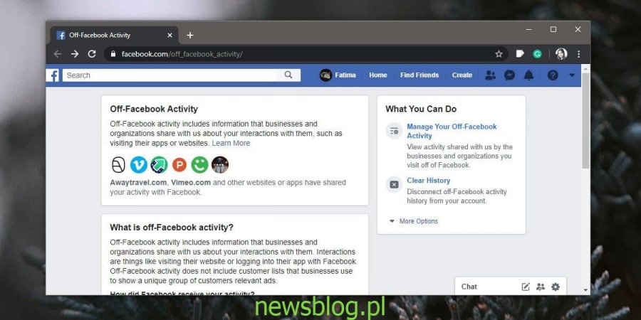 Jak wyłączyć śledzenie aktywności poza Facebookiem przez aplikacje i strony internetowe