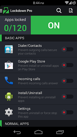 Lockdown Pro dla Androida 04