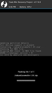 Zrzut ekranu odzyskiwania systemu Android dla systemu Windows 11