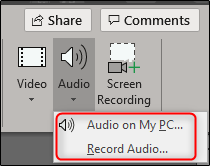dwie opcje audio