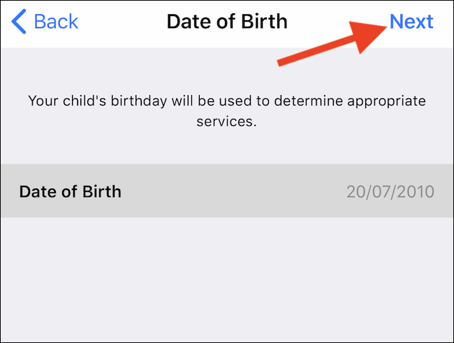 Wpisz datę urodzenia.  Stuknij Dalej