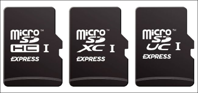 trzy karty microSD Express