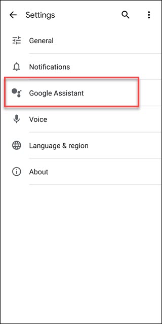 Ustawienia wyszukiwania Google z wywołaniem Asystenta Google