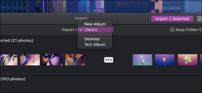Opcje importowania aplikacji Zdjęcia w systemie macOS