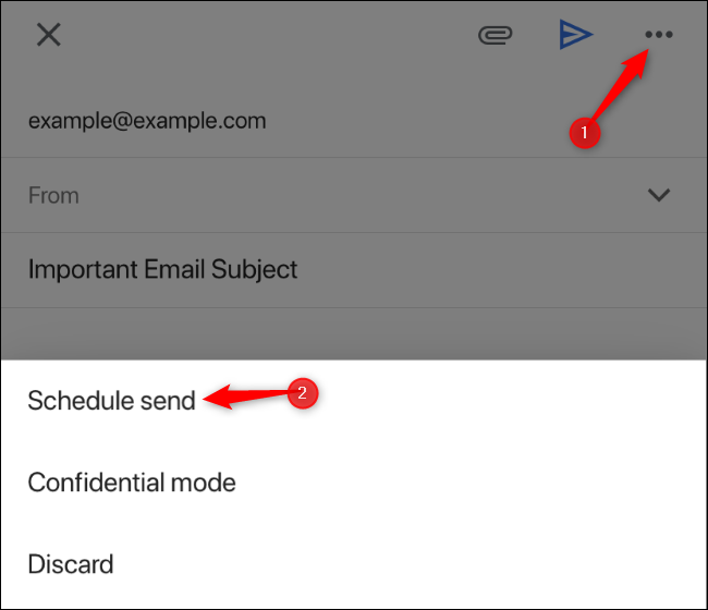 Zaplanuj wysyłanie w Gmailu na iPhone'a