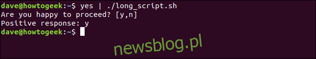 przesyłanie potoku do long_script.sh w oknie terminala