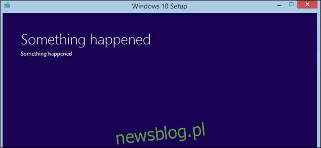 Komunikat Windows 10 coś się stało