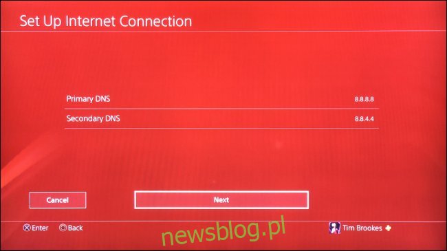 Skonfiguruj niestandardowy DNS dla PS4