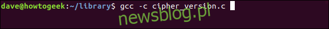 gcc -c cipher_version.c w oknie terminala