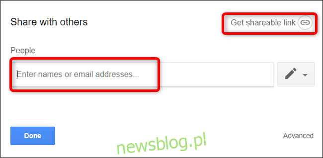 Wpisz adresy e-mail lub kliknij 