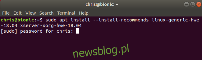 Instalowanie Linuksa 5.0 na Ubuntu 18.04