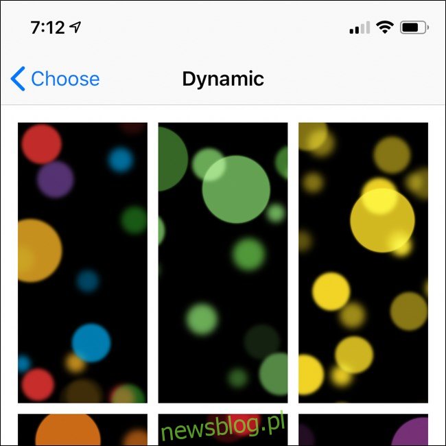 Opcje dynamicznej tapety Apple iPhone
