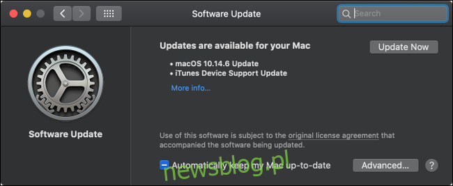 Aktualizacja oprogramowania macOS
