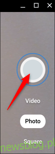 Kliknij ikonę shuter, aby zrobić zdjęcie.
