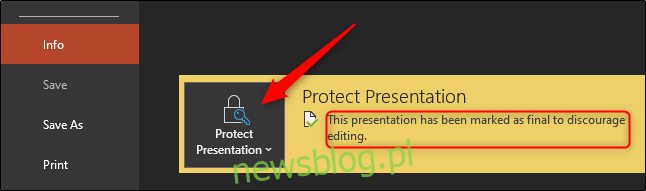 chronić prezentację