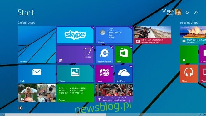 Ekran startowy Windows 8.1 aktualizacja 1_Multiple