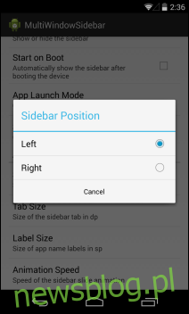 MultiWindow Sidebar_Position