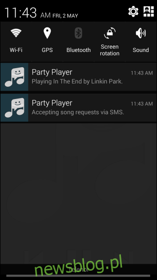 Party Player_Notification