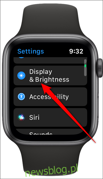 Apple Watch Stuknij w Wyświetlacz i jasność