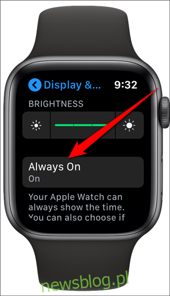 Apple Watch Stuknij opcję Zawsze włączony