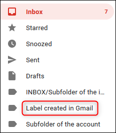 Nowa etykieta w aplikacji Gmail.