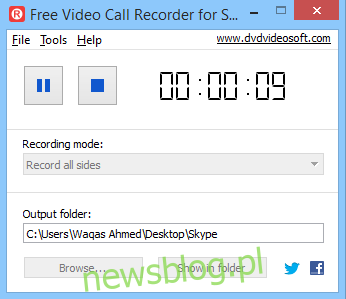 Darmowy rejestrator rozmów wideo dla Skype_Record