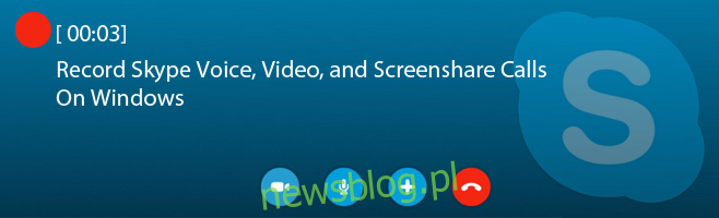 Nagrywaj połączenia głosowe, wideo i udostępnianie ekranu Skype w systemie Windows
