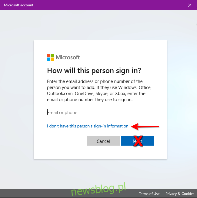 Windows 10 nie ma informacji logowania