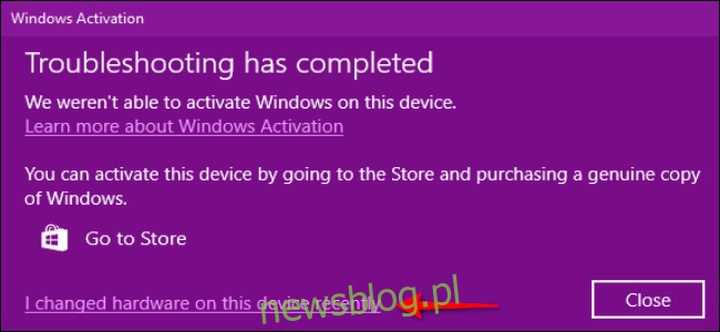 Windows 10 zmieniłem łącze sprzętowe