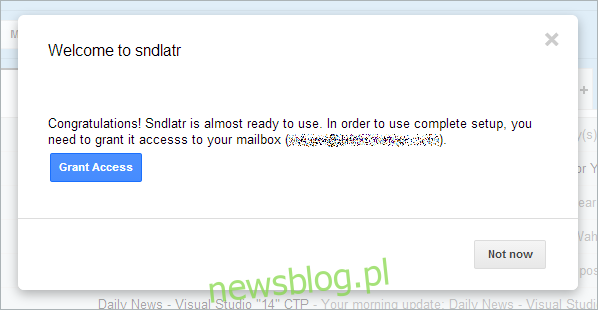 SndLatr Twórz wiadomości Gmail teraz i wyślij je później [Chrome]