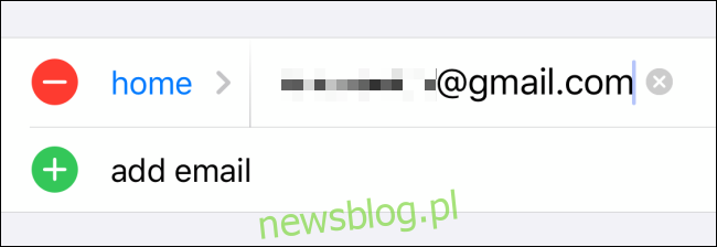 Adresy e-mail wklejone w polu e-mail