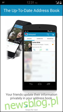 Addappt przybywa na Androida;  Synchronizuj informacje kontaktowe ze znajomymi