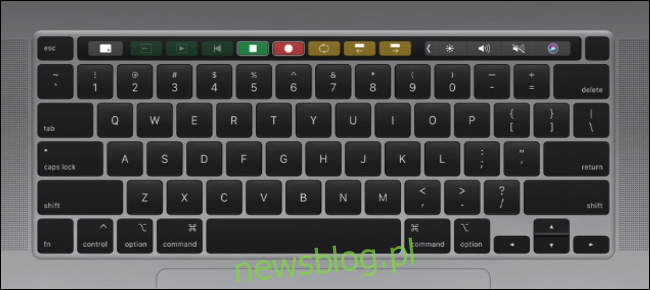 Układ 16-calowej klawiatury Apple MacBook Pro