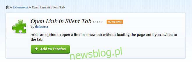 Silent Tab __ Dodatki do przeglądarki Firefox