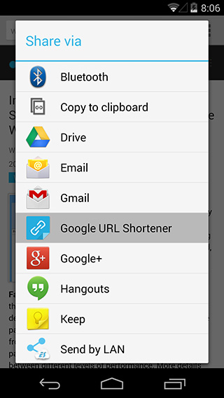 Google-URL-Shortener-Share-menu