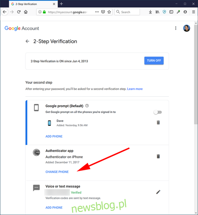 moving google authenticator to new phone