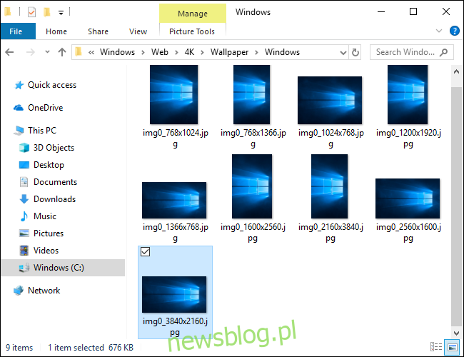 Gdzie Windows 10 przechowuje domyślne tapety