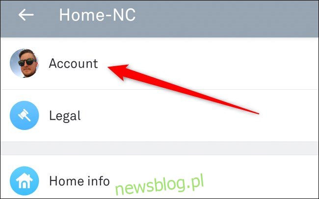 Nest App Select Account