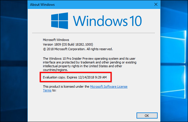 windows 10 license is about to expire