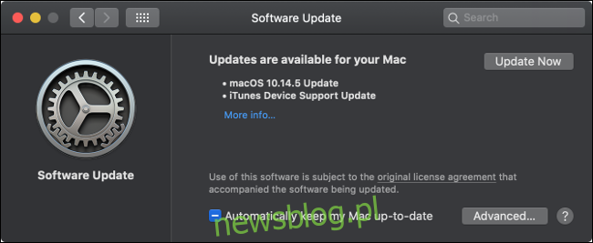 Zainstaluj aktualizacje macOS